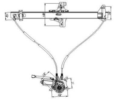Front Right Window Regulator Compatible With Ford E-150 E-250 Econoline Superduty 03-10 83115 thumbnail 6