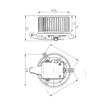 Front Heater Blower Motor Compatible With Nissan Models: Infiniti Models: 16.7Aâ±1.5A Direct Fit thumbnail 6