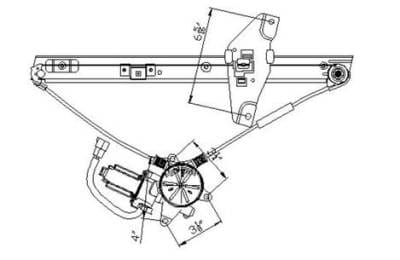 New Front Left Window Regulator Compatible With 92 93 94 95 96 Toyota Camry 69820-06021 6653739 thumbnail 3