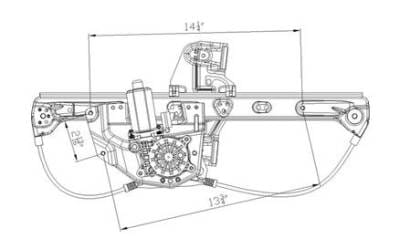 New Rear Left Window Regulator Compatible With 00-05 Cadillac Deville Gm1550119 741-583 82214 82214 thumbnail 4