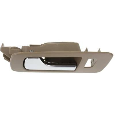 Front Driver Side Interior Door Handle Compatible With 2005-2011 Cadillac Sts Beige Bezel Chrome thumbnail 8