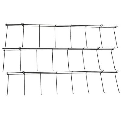 Belt Rack Display Organizer For Small Engine Drive Belts 35-3/4 Inch 8 Slots 6-1/2 Inch Prong Length
