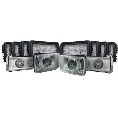 New 61200 Lumens Led Headlight Kit Compatible With Case International Harvester-Quadtrac-550