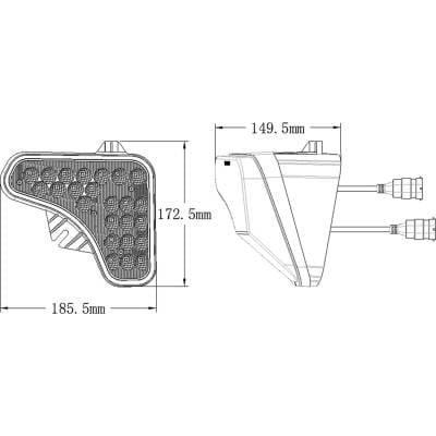 New 70W Led Skid Steer Headlight Compatible With Bobcat S650 A770 T450 S770 S850 T650 T630 T740 T595 thumbnail 3