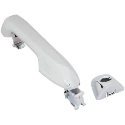Front Driver Side Exterior Door Handle Compatible With 2016-2023 Toyota Tacoma Chrome With Key Hole thumbnail 6