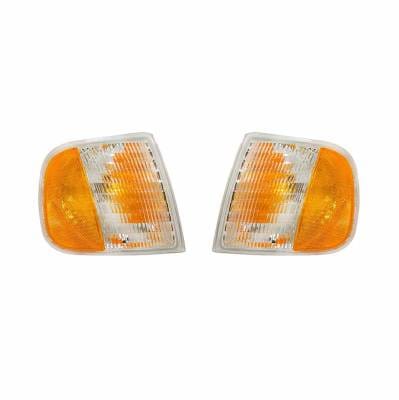 New Front Turn Signal Light Pair Compatible With Ford F-150 1997 Fo2521132 Fo2520132 F65z 13201 Ad thumbnail 3