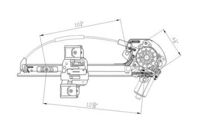 New Rear Left Window Regulator Compatible With 00-05 Buick Le Sabre Gm1550106 15231245 1552-1450L thumbnail 8