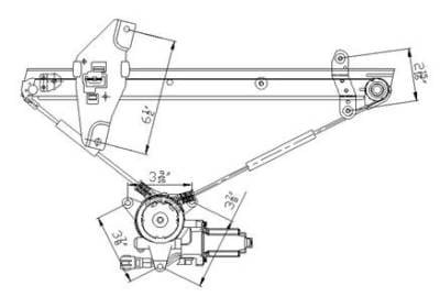 New Front Left Window Regulator Compatible With 93 94 95 96 97 Toyota Corolla 69820-02051 88300 thumbnail 4
