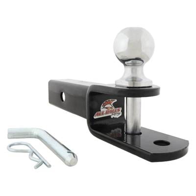 2 Inch Atv Utv Trailer Hitch Ball Mount With Chrome Ball Pin And Clip Powder Coated Compatible With thumbnail 2
