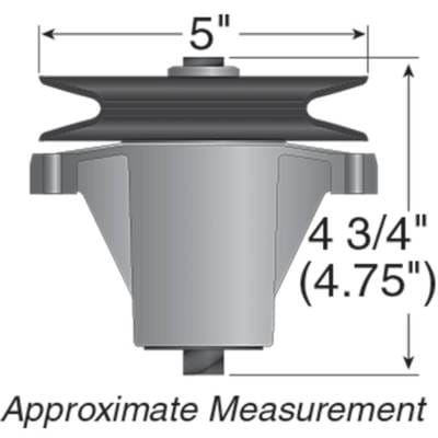 46 Inch Deck Spindle Assembly With Pulley Compatible With White Outdoor Ranch King Huskee Riding thumbnail 4