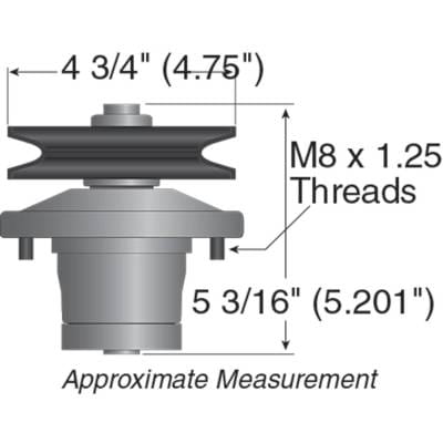 Spindle Assembly Compatible With John Deere 240 245 325 335 345 F510 F525 38 Inch Deck Am107590 thumbnail 6