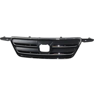 New Chrome/Painted Dark Gray Grille Assembly Compatible With Honda Cr-V Lx 4 Cyl 2.4L Cr-V Ex 4 Cyl thumbnail 2