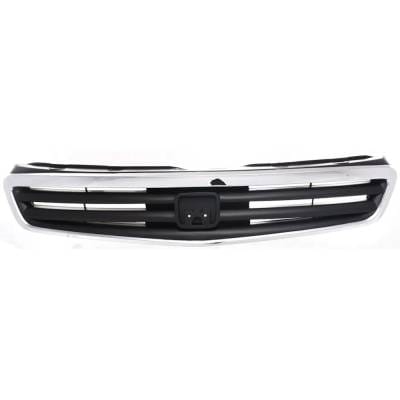 New Chrome Shell Grille Assembly Compatible With Honda Civic Lx 4 Cyl 1.6L Civic Value Package 4 Cyl thumbnail 2
