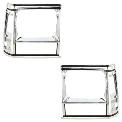 New Pair Of Headlight Door Compatible With Jeep Cherokee Limited 6 Cyl 4.0L Cherokee Country 6 Cyl
