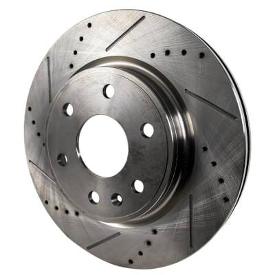 New Cross-Drilled Brake Disc Compatible With Buick Chevrolet Gmc Traverse Ls 6 Cyl 3.6L Enclave thumbnail 2