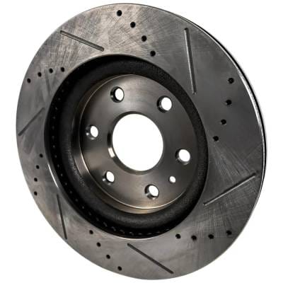 New Cross-Drilled Brake Disc Compatible With Buick Chevrolet Gmc Traverse Ls 6 Cyl 3.6L Enclave thumbnail 4