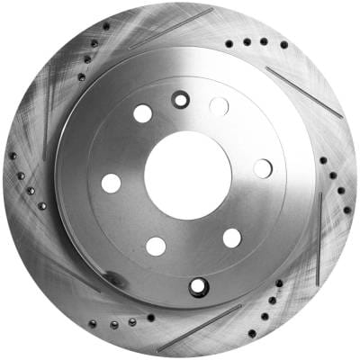 New Cross-Drilled Brake Disc Compatible With Saturn Outlook Xr 6 Cyl 3.6L Outlook Xe 6 Cyl 3.6L thumbnail 2