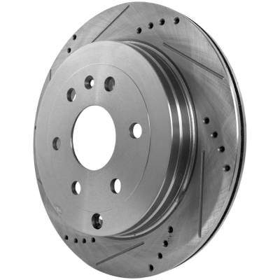 New Cross-Drilled Brake Disc Compatible With Saturn Outlook Xr 6 Cyl 3.6L Outlook Xe 6 Cyl 3.6L thumbnail 4