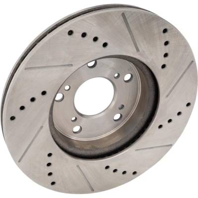 New Cross-Drilled And Slotted Brake Disc Compatible With Honda Hr-V Ex-L 4 Cyl 1.8L Hr-V Touring 4 thumbnail 4
