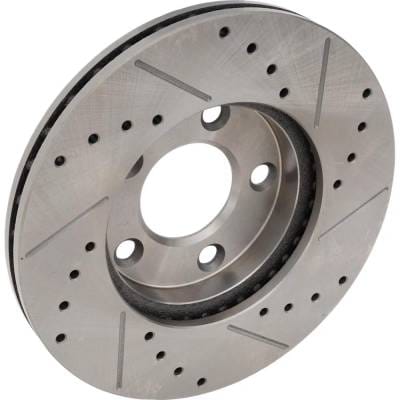 New Cross-Drilled And Slotted Brake Disc Compatible With Ford Mustang Gts 8 Cyl 5.0L Mustang Gt 8 thumbnail 4