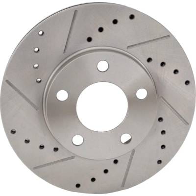New Cross-Drilled And Slotted Brake Disc Compatible With Ford Mustang Gts 8 Cyl 5.0L Mustang Gt 8 thumbnail 6