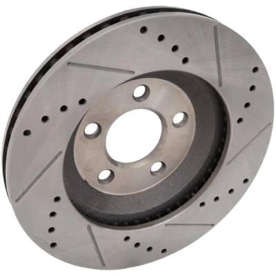 New Cross-Drilled Brake Disc Compatible With Ford Mustang Gt 8 Cyl 4.6L Mustang Shelby Gt 8 Cyl 4.6L thumbnail 4