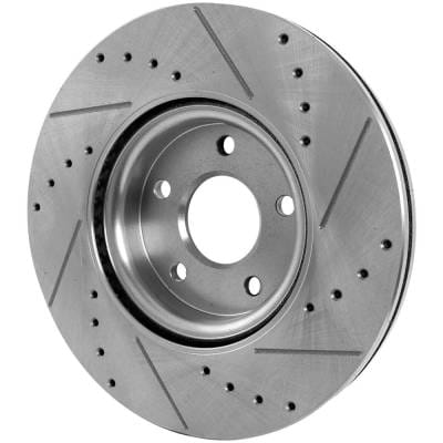 New Cross-Drilled And Slotted Brake Disc Compatible With Ford Volvo C70 T5 5 Cyl 2.5L Escape Se 4 thumbnail 12