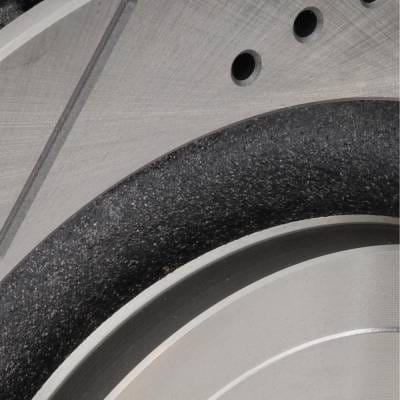 New Cross-Drilled And Slotted Brake Disc Compatible With Ford Mustang Ecoboost Premium 4 Cyl 2.3L thumbnail 8
