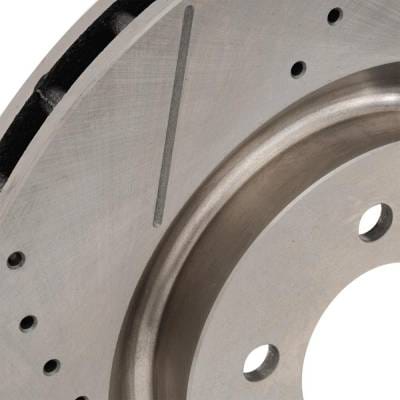 New Cross-Drilled And Slotted Brake Disc Compatible With Ford Mustang Shelby Gt500 8 Cyl 5.4L thumbnail 8