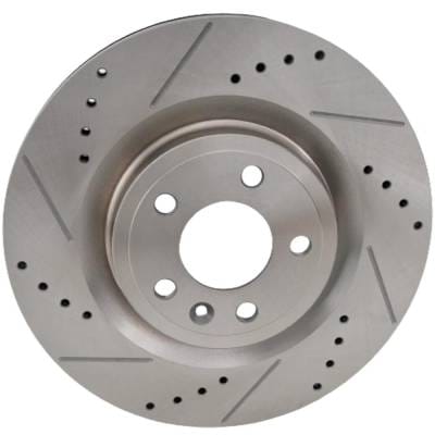 New Cross-Drilled And Slotted Brake Disc Compatible With Ford Mustang Gt 8 Cyl 5.0L Mustang Base 6 thumbnail 6