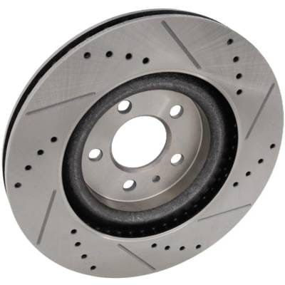 New Cross-Drilled And Slotted Brake Disc Compatible With Ford Mustang Base 6 Cyl 3.7L Mustang Gt 8 thumbnail 4