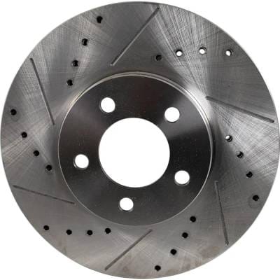 New Cross-Drilled And Slotted Brake Disc Compatible With Ford Lincoln Mercury Continental Signature thumbnail 6