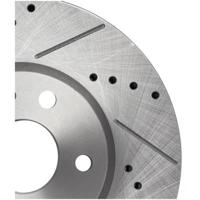 New Cross-Drilled Brake Disc Compatible With Ford Lincoln Fusion Se 4 Cyl 2.0L Fusion Se 4 Cyl 1.5L thumbnail 14