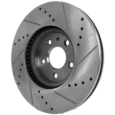 New Cross-Drilled Brake Disc Compatible With Ford Lincoln Fusion Se 4 Cyl 2.5L Mkz Black Label thumbnail 12