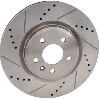 New Cross-Drilled Brake Disc Compatible With Ford Lincoln Explorer Limited 6 Cyl 3.5L Explorer Sport thumbnail 6