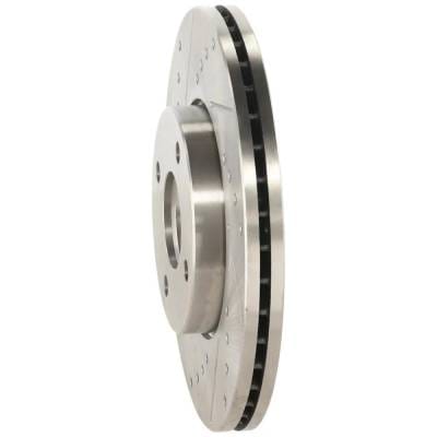 New Cross-Drilled And Slotted Brake Disc Compatible With Ford Focus Zx5 4 Cyl 2.0L Focus Zx4 4 Cyl thumbnail 6