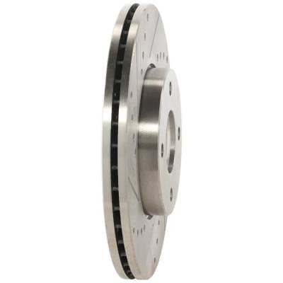New Cross-Drilled And Slotted Brake Disc Compatible With Ford Focus Zx5 4 Cyl 2.0L Focus Zx4 4 Cyl thumbnail 16