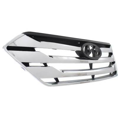 New Chrome Shell Grille Assembly Compatible With Hyundai Santa Fe Sport Base 4 Cyl 2.4L Santa Fe thumbnail 6