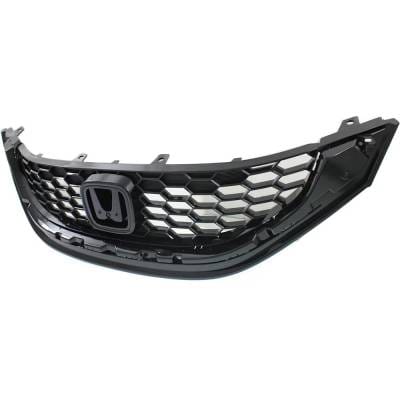New Black Grille Assembly Compatible With Honda Civic Si 4 Cyl 2.4L Civic Ex-L 4 Cyl 1.8L Civic Ex 4 thumbnail 2