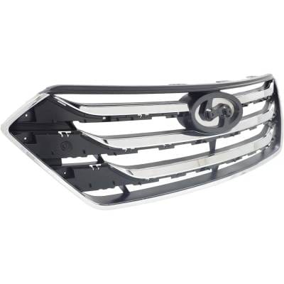 New Black Grille Assembly Compatible With Hyundai Santa Fe Sport Premium 4 Cyl 2.0L Santa Fe Sport thumbnail 6