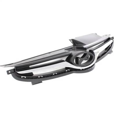 New Black Grille Assembly Compatible With Hyundai Elantra Limited 4 Cyl 1.8L Elantra Sport 4 Cyl thumbnail 6