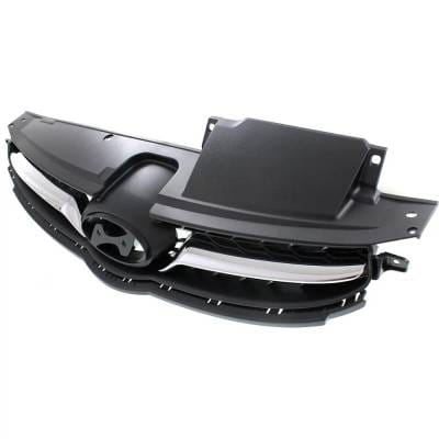 Gray With Chrome Grille Assembly Compatible With Hyundai Elantra Limited 4 Cyl 1.8L 2011-2013 By thumbnail 4