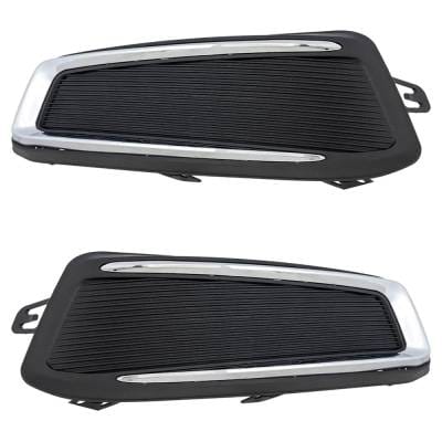 New Front Left And Front Right Fog Light Cover Compatible With Volkswagen Tiguan Se R-Line Black thumbnail 2
