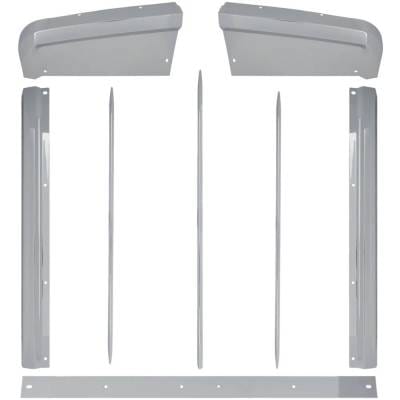 New Chrome Grille Assembly Compatible With Kenworth W900 Base 6 Cyl 10.5L W900 Base 6 Cyl 8.3L W900 thumbnail 2