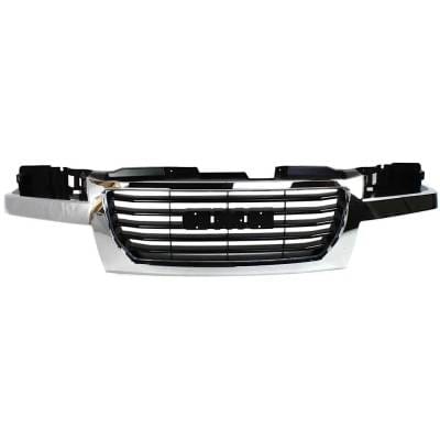 New Chrome/Black Insert Grille Assembly Compatible With Gmc Canyon Z85 Sl 5 Cyl 3.5L Canyon Z85 Sle thumbnail 2