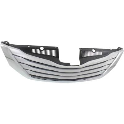 New Chrome Shell Grille Assembly Compatible With Toyota Sienna Xle 6 Cyl 3.5L Sienna Limited 6 Cyl thumbnail 8