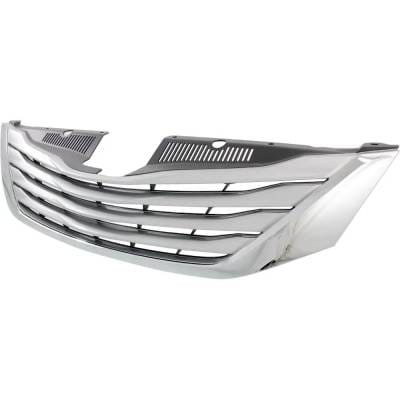 New Chrome Shell Grille Assembly Compatible With Toyota Sienna Limited 6 Cyl 3.5L Sienna Xle 6 Cyl thumbnail 4