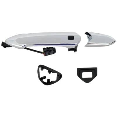 Front Driver Side Exterior Door Handle Compatible With 2016-2022 Chevrolet Spark Chrome Without Key thumbnail 2