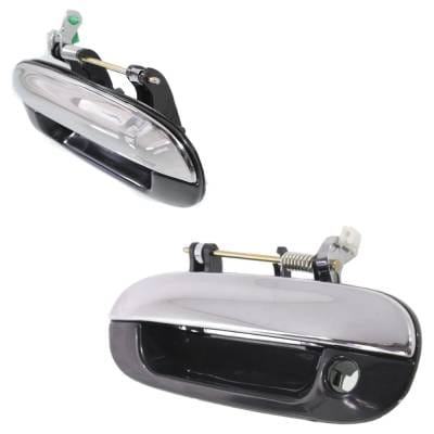 Front Driver And Passenger Side Exterior Door Handle Compatible With 2002-2009 Gmc Jimmy Chevrolet thumbnail 4