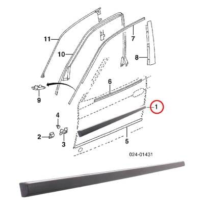 New With Chrome Trim Door Molding And Beltlines Compatible With Bmw 740Il Base 8 Cyl 4.0L 740Il Base thumbnail 4